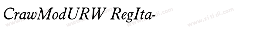 CrawModURW RegIta字体转换